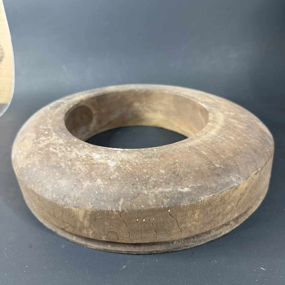 Vtg Hatters Supply House Industrial Wooden Millinery Hat Mold Block Form #32